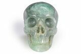 Realistic Green Fluorite Skull #382270-1